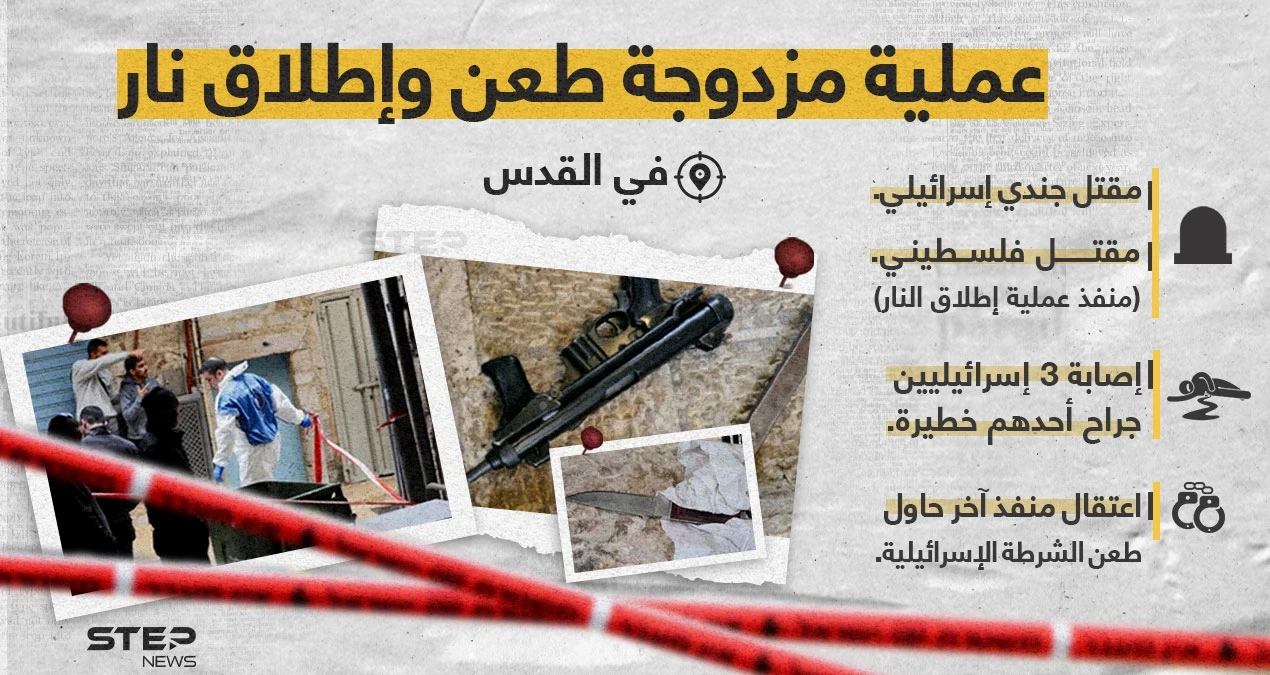 قتلى وجرحى بعد عملية طعن وإطلاق نار من قبل فلسطينين في القدس