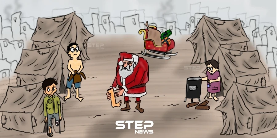 بابا نويل بالمخيمات السورية
