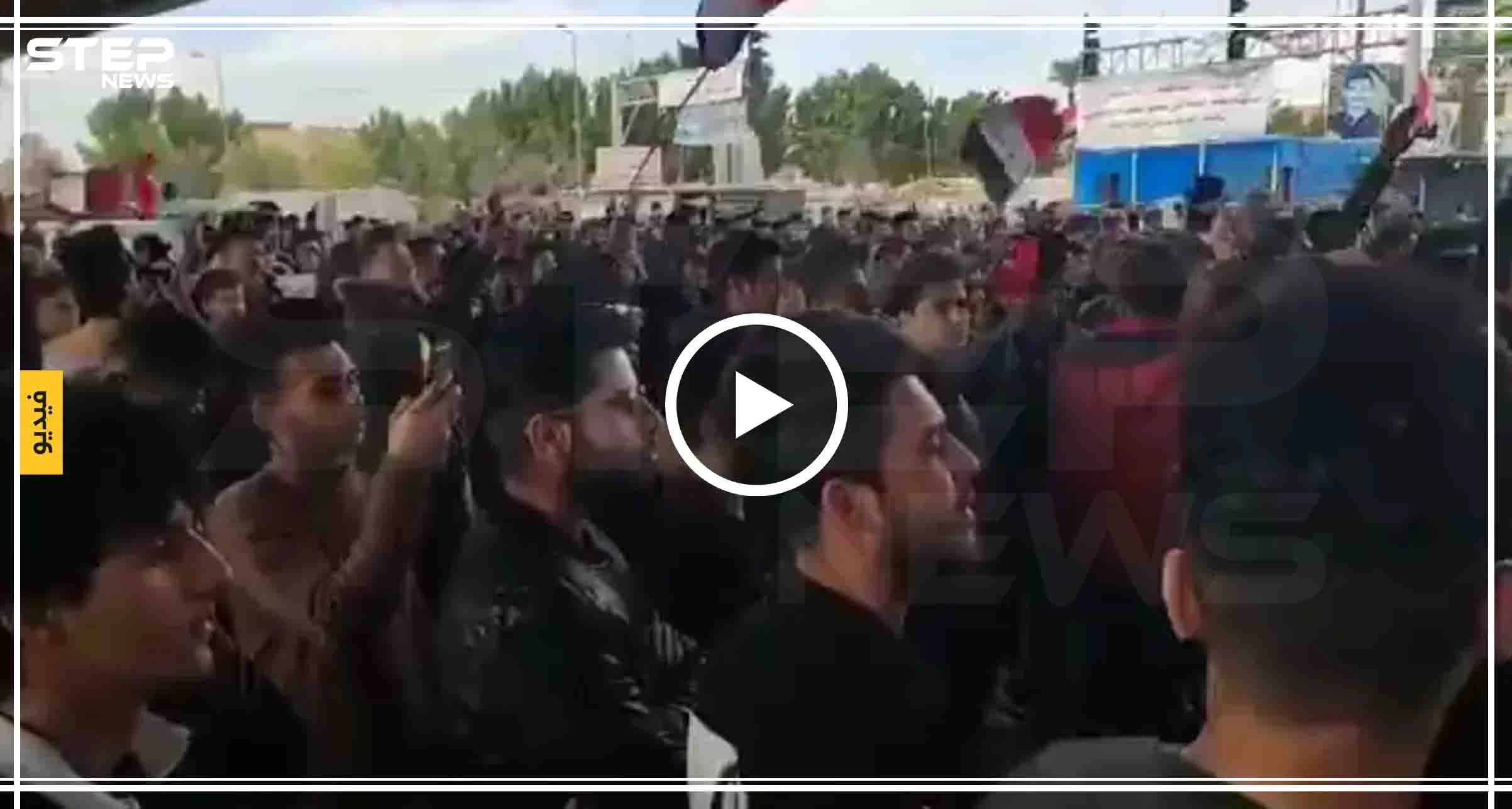 بالفيديو || في "مليونية" العراق هذا موقف المتظاهرين من التصعيد الأمريكي الإيراني