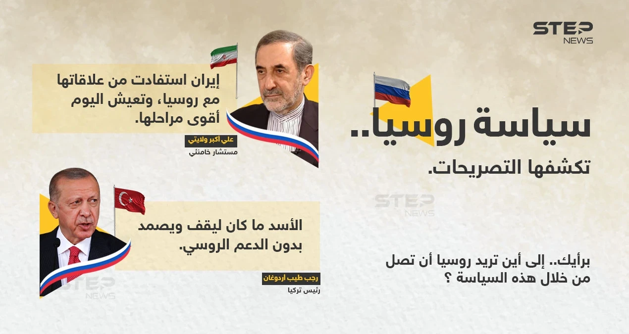 تصريحات متعددة، تُظهِر سياسة روسيا في المنطقة