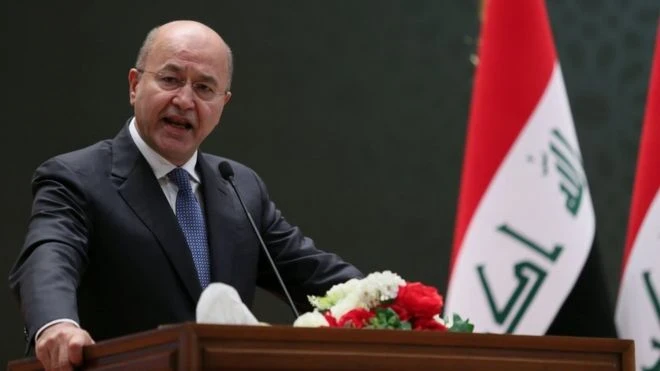 الرئيس العراقي يتحدث عن استضافة بغداد لمحادثات سعودية إيرانية.. وعدم رغبة بلاده بوجود عسكري أمريكي دائم فيها