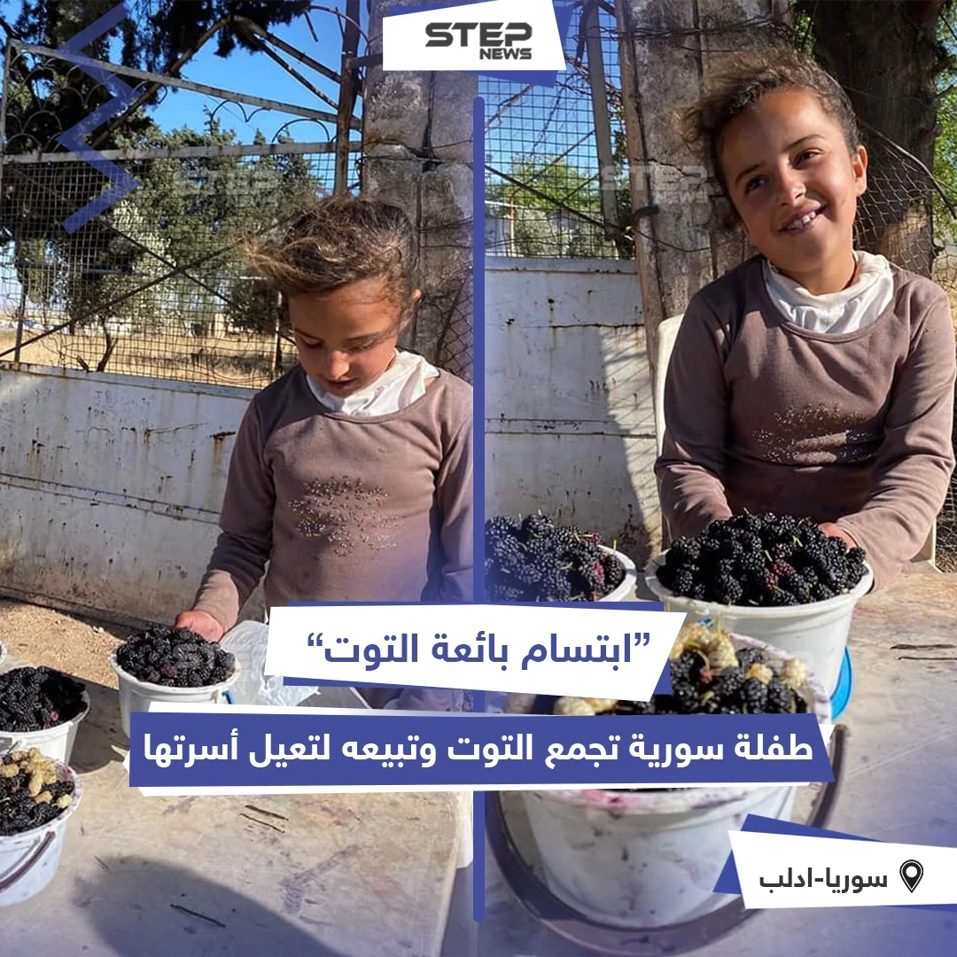 ابتسام ... بائعة التوت الجميلة