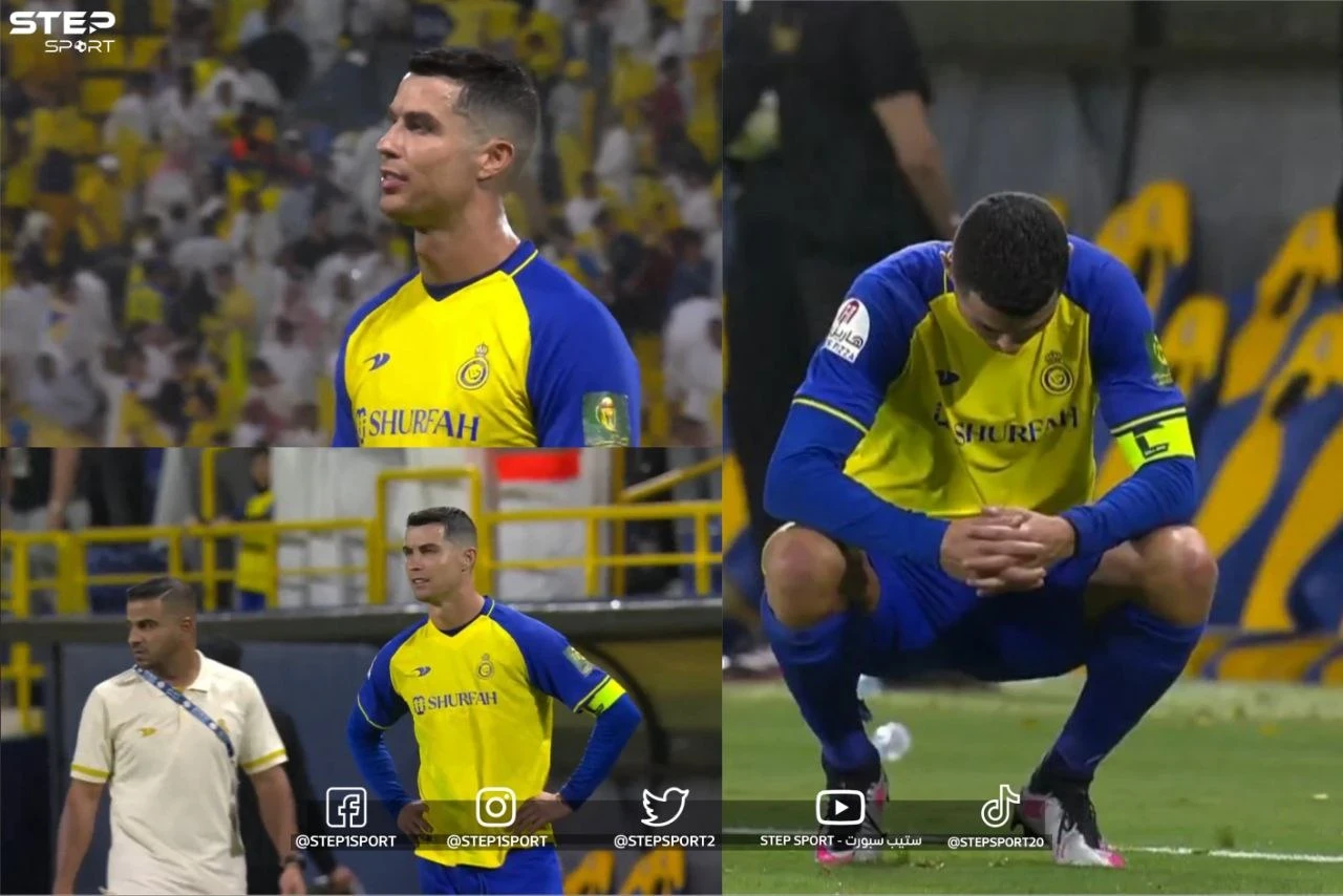 هل اقترب الرحيل ... شاهد غضب كريستيانو رونالدو بعد إقصاء النصر من كأس الملك