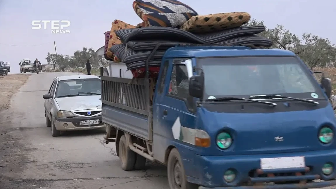 مع بدء معركة حلب, شاهد نزوح مئات المدنيين من ريف حلب الغربي