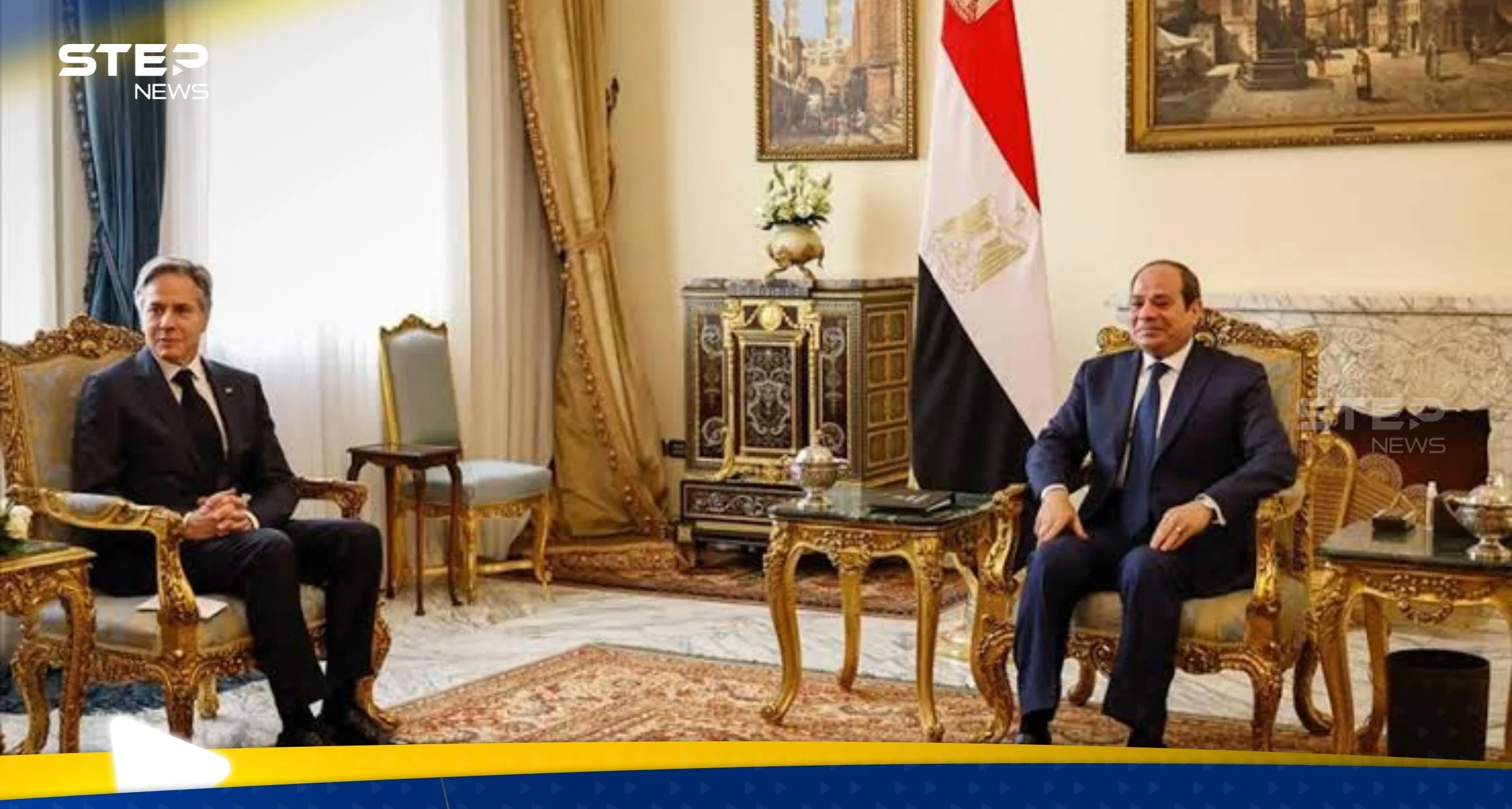 بأمر يتعلق بالفلسطينيين في غزة.. ماذا تعهد بلينكن خلال لقائه مع السيسي