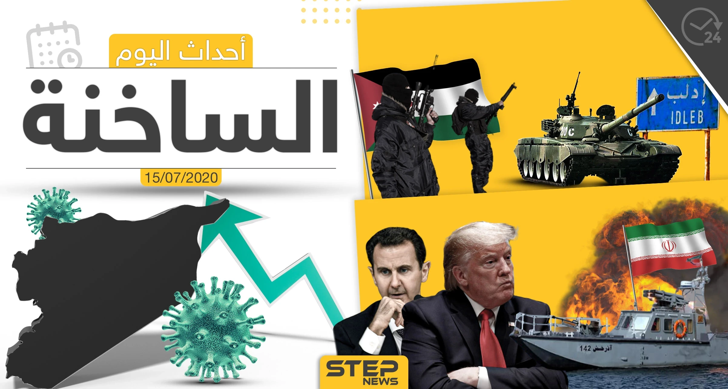 أهم أحداث سوريا والعالم- الأربعاء 15/07/2020