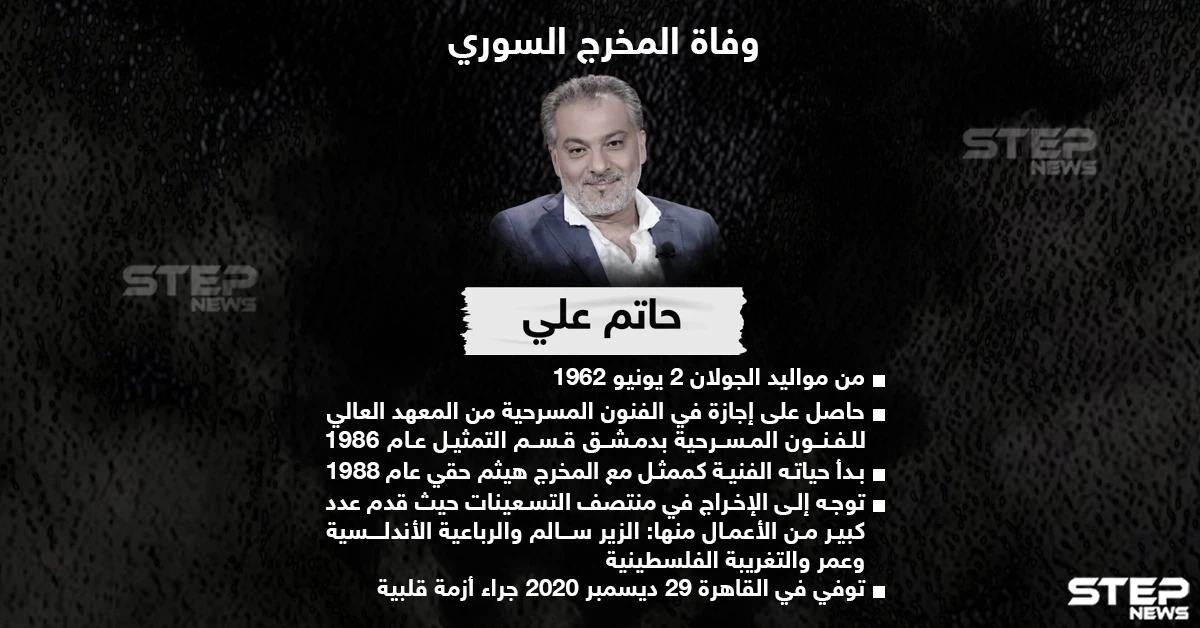 وفاة المخرج السوري حاتم علي